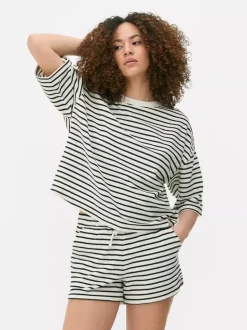 T-shirt z krótkim rękawem w paski, część zestawu