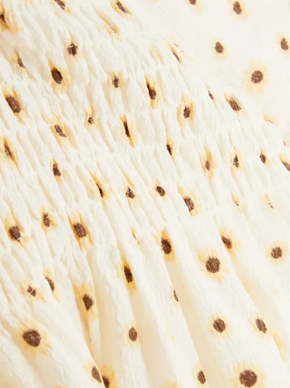 T-shirt z marszczoną fakturą i motywem słonecznika