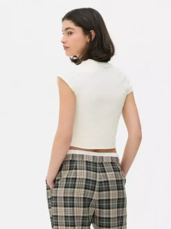 T-shirt z minirękawkami i nadrukiem Blondie