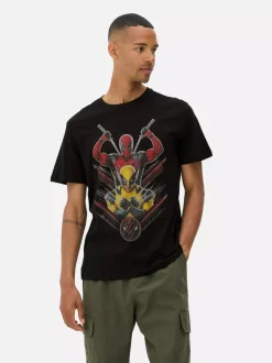 T-shirt z motywem Deadpoola i Wolverine Marvela