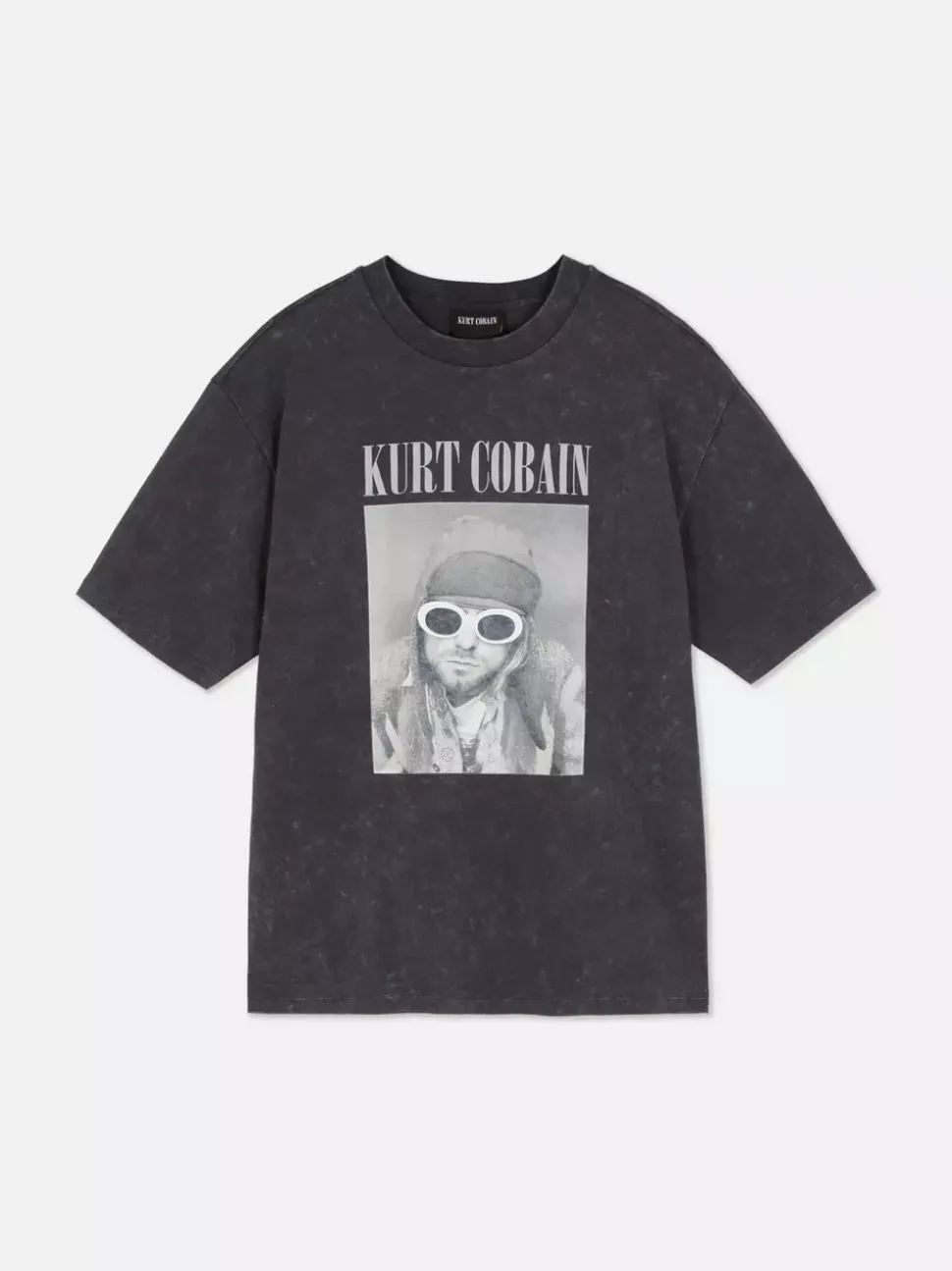 T-Shirt z nadrukiem Kurta Cobaina i efektem sprania