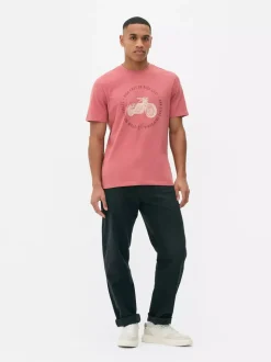 T-shirt z nadrukiem motocykla