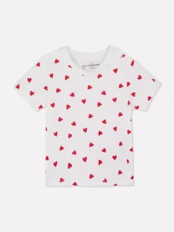 T-shirt z nadrukiem serca