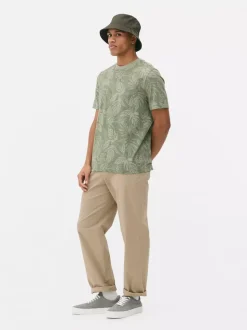 T-shirt z nadrukiem w liście