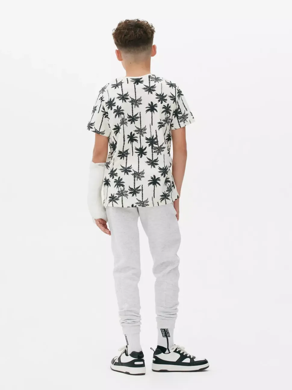 T-shirt z nadrukiem w palmy