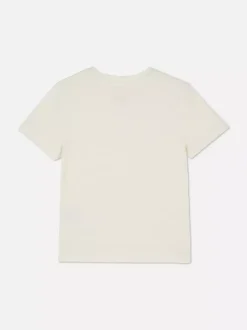 T-shirt z okrągłym dekoltem i teksturowanym motywem