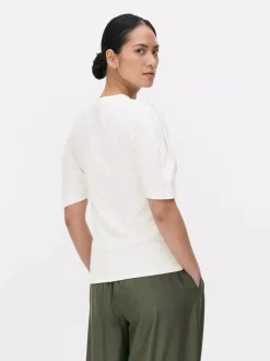 T-shirt z podwiniętymi rękawami The Edit