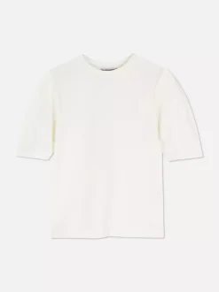 T-shirt z podwiniętymi rękawami The Edit