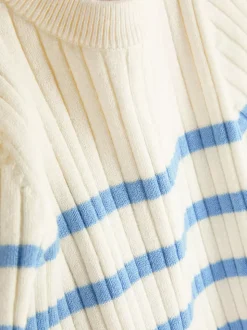 T-shirt z prążkowanej dzianiny