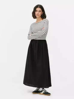 T-shirtowa sukienka midi 2 w 1