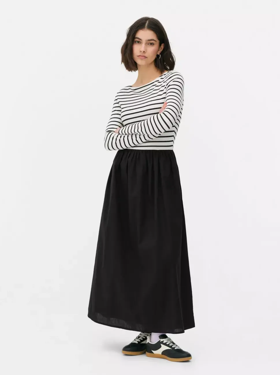 T-shirtowa sukienka midi 2 w 1