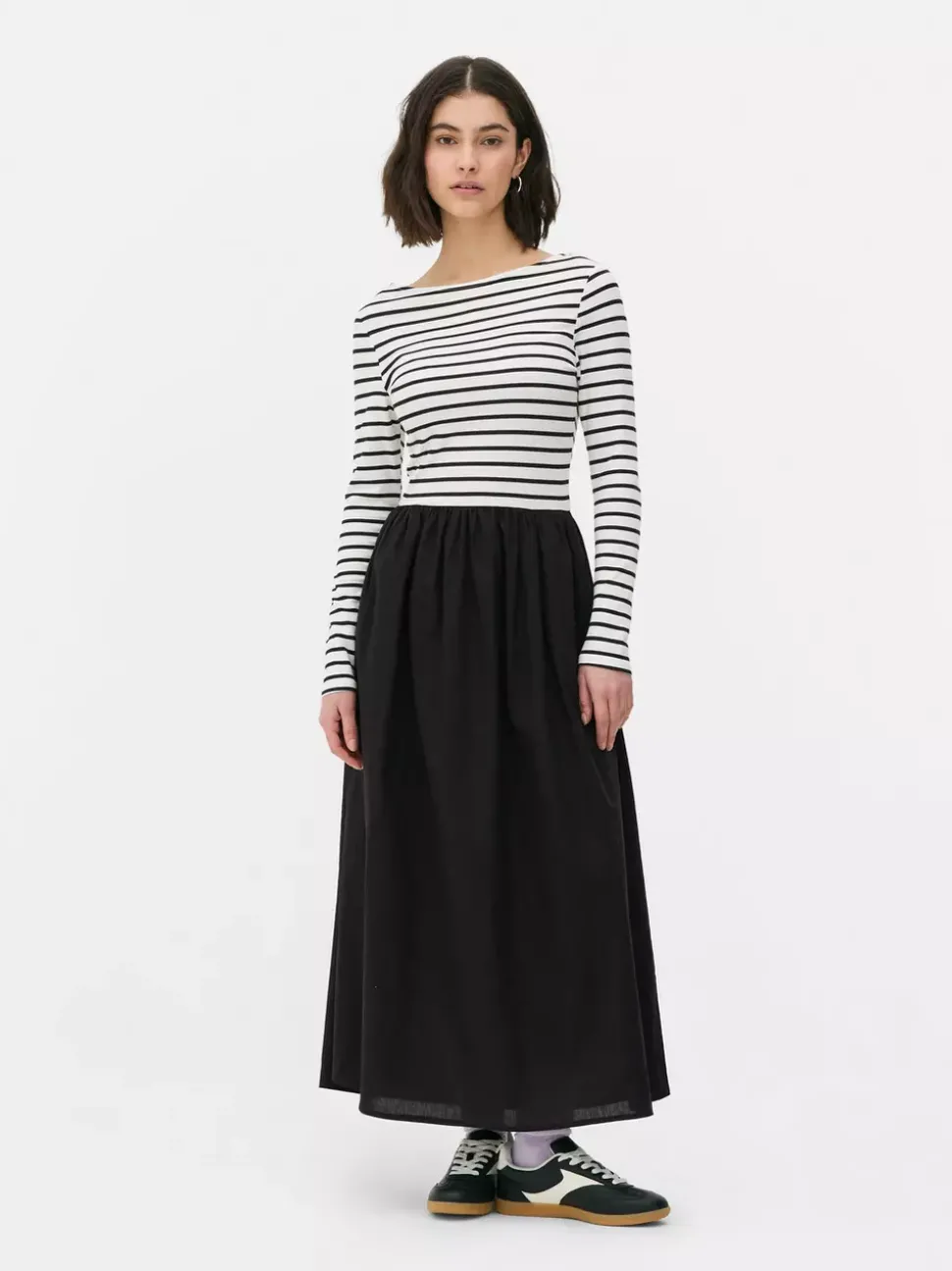 T-shirtowa sukienka midi 2 w 1