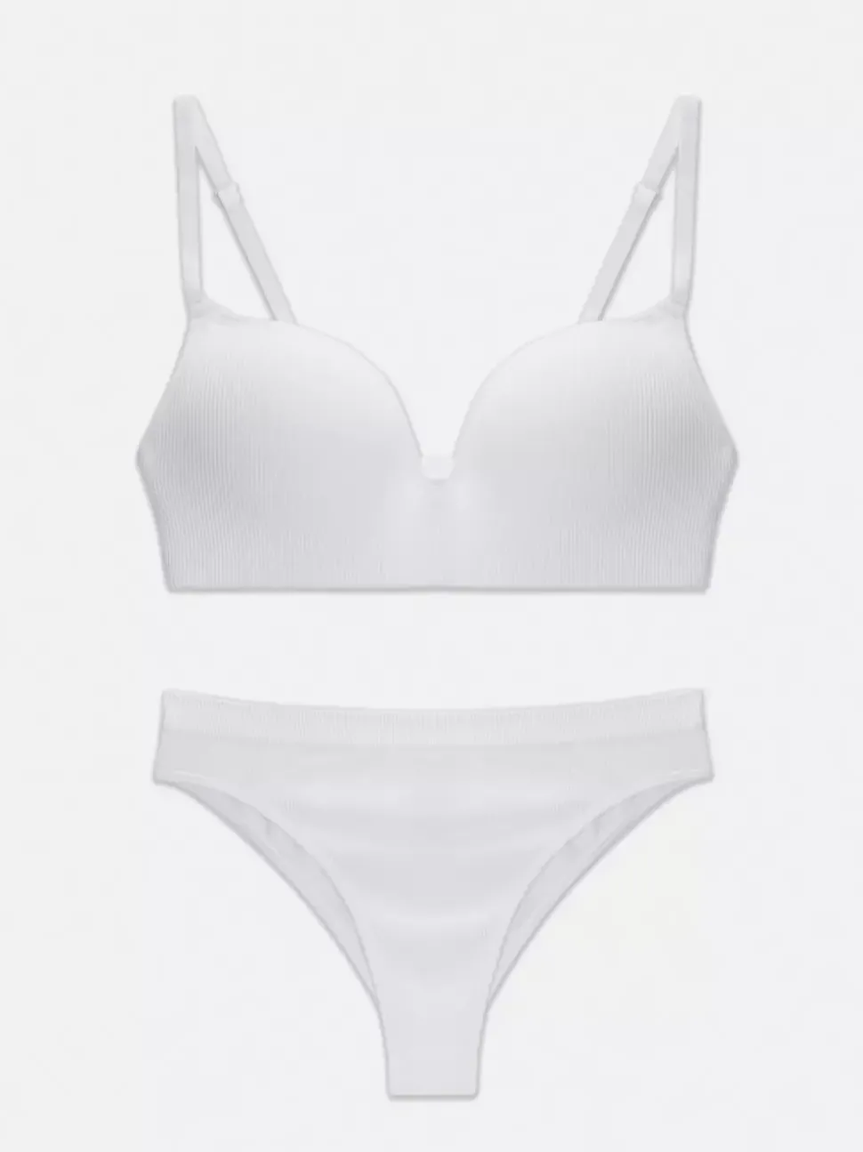 Usztywniany komplet bielizny prążkowanej