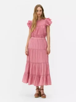 Warstwowa spódnica maxi