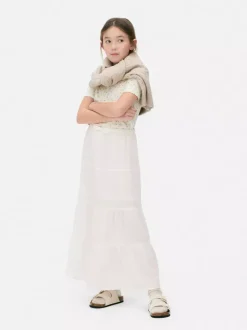 Warstwowa spódnica z bawełny