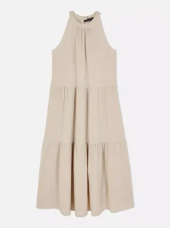 Warstwowa sukienka maxi z kolekcji Paula Echevarría