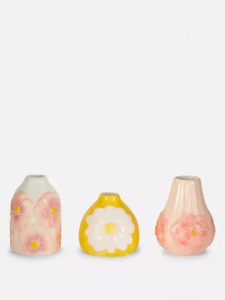 Wazony z kwiatowym wzorem, 3 szt.