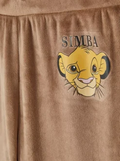 Welurowe spodnie od piżamy z motywem Króla Lwa z Disneya