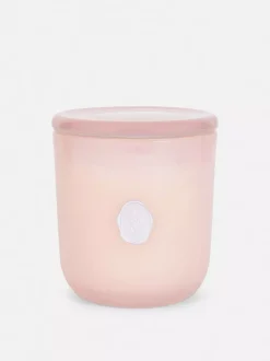 Świeca w słoiczku z mlecznego szkła