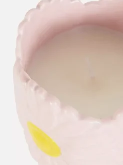 Świeca z wytłoczonym kwiatowym wzorem