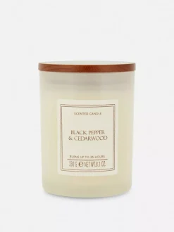 Świeca zapachowa w pojemniku z matowego szkła