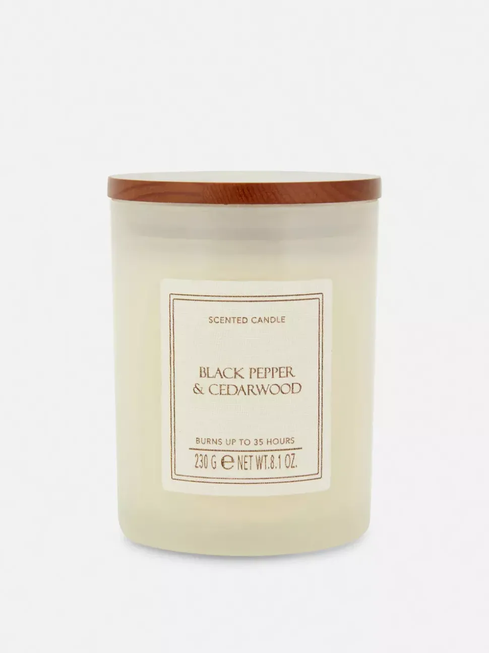 Świeca zapachowa w pojemniku z matowego szkła