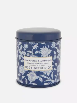 Świeca zapachowa w słoiczku z kwiatowym wzorem