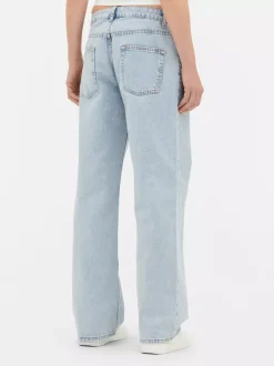 Workowate jeansy ze średnim stanem