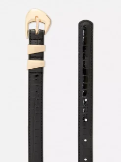 Wąski pasek z asymetryczną klamrą