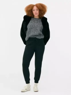 Wąskie spodnie dresowe ściągane sznurkiem