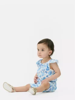 Wzorzysty krótki kombinezon na lato