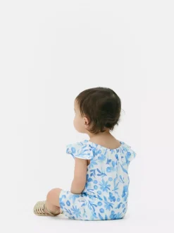 Wzorzysty krótki kombinezon na lato