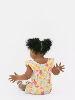 Wzorzysty krótki kombinezon na lato