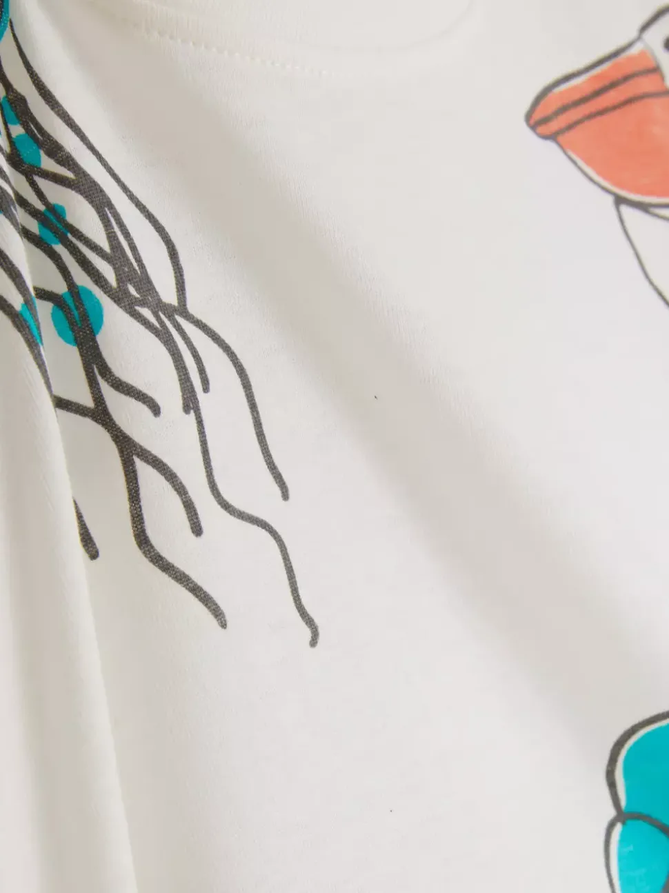 Wzorzysty T-shirt z krótkim rękawem