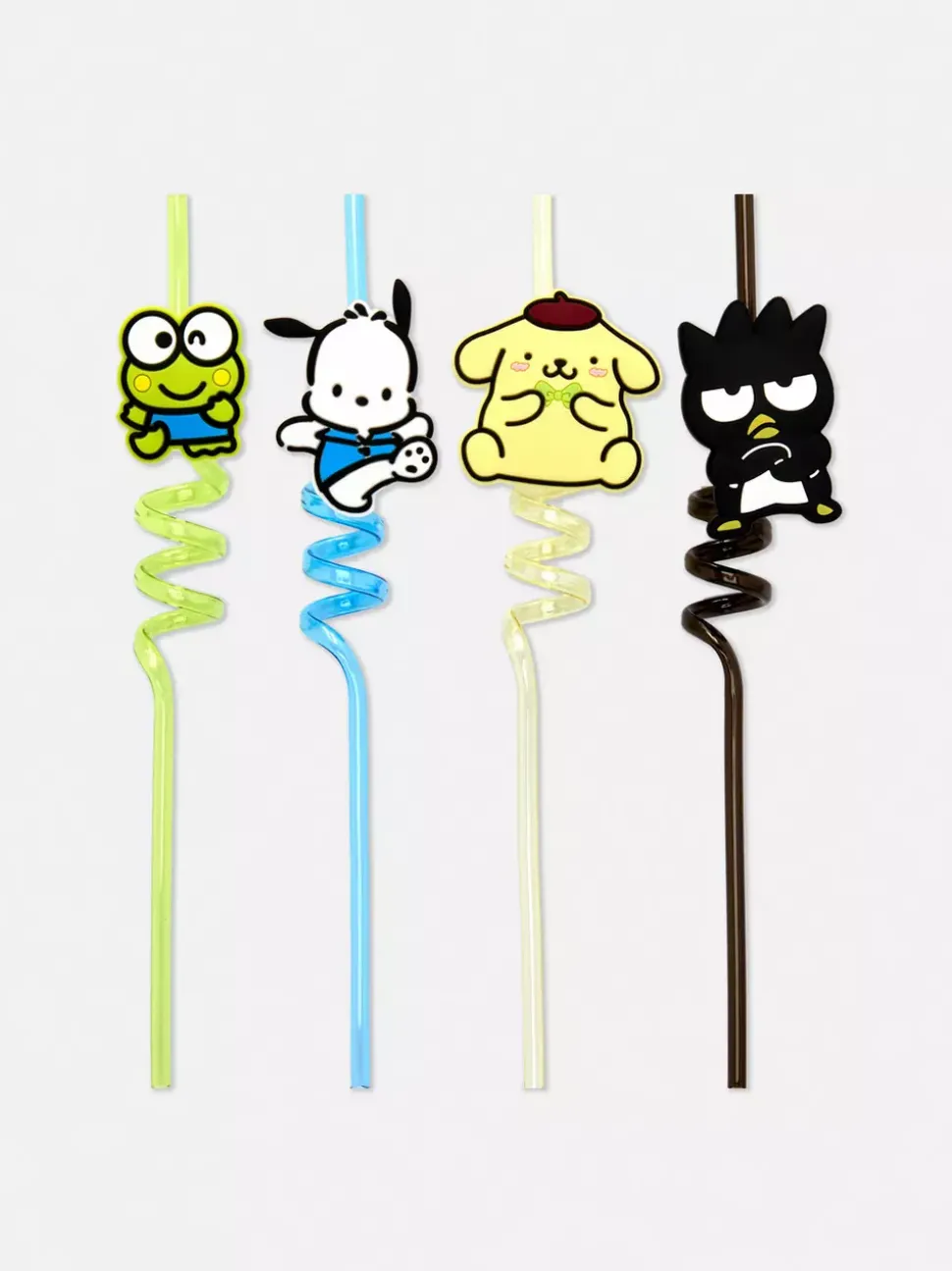 Zakręcone słomki z motywem Hello Kitty i przyjaciół, 4 szt.