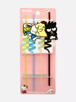 Zakręcone słomki z motywem Hello Kitty i przyjaciół, 4 szt.