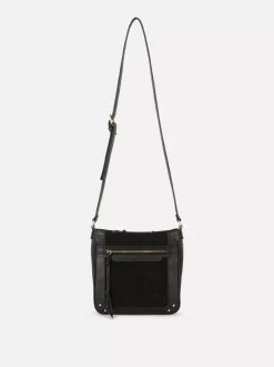 Zamszowa półokrągła torba listonoszka