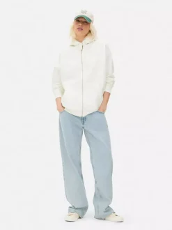 Zapinana na zamek bluza oversize z kapturem