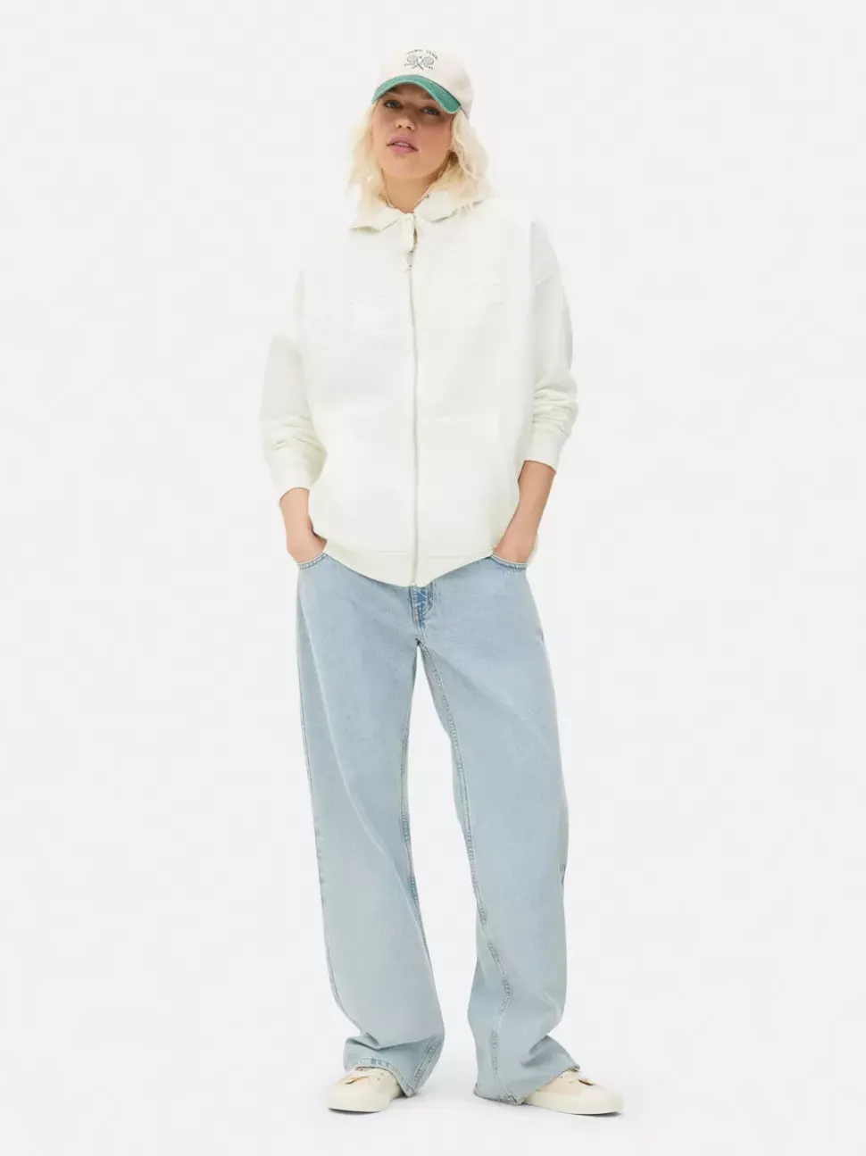 Zapinana na zamek bluza oversize z kapturem