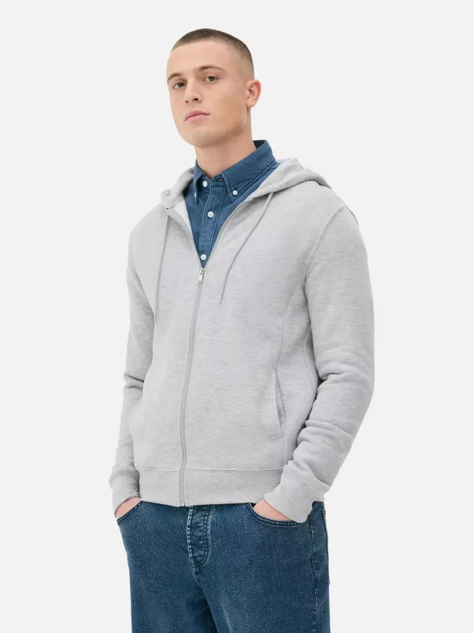 Zapinana na zamek bluza z kapturem Essential