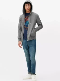 Zapinana na zamek bluza z kapturem i długim rękawem