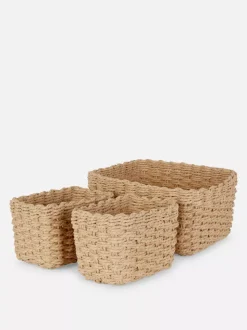 Zestaw koszyków z papierowej wikliny