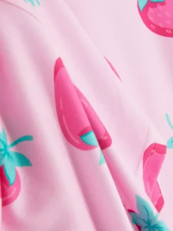 Zestaw piżamowy z szortami z motywem truskawek