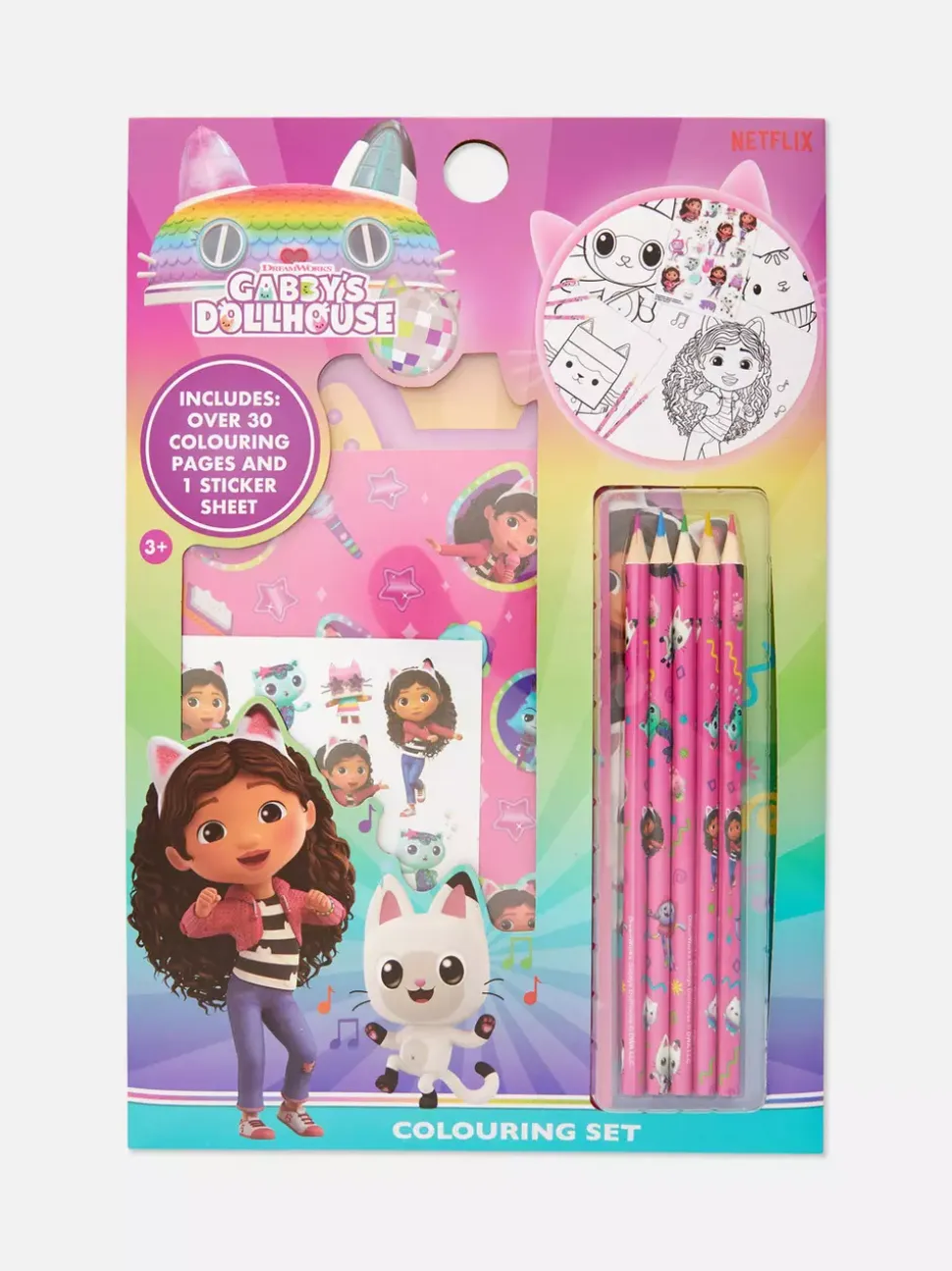 Zestaw przyborów z motywem Kociego domku Gabi