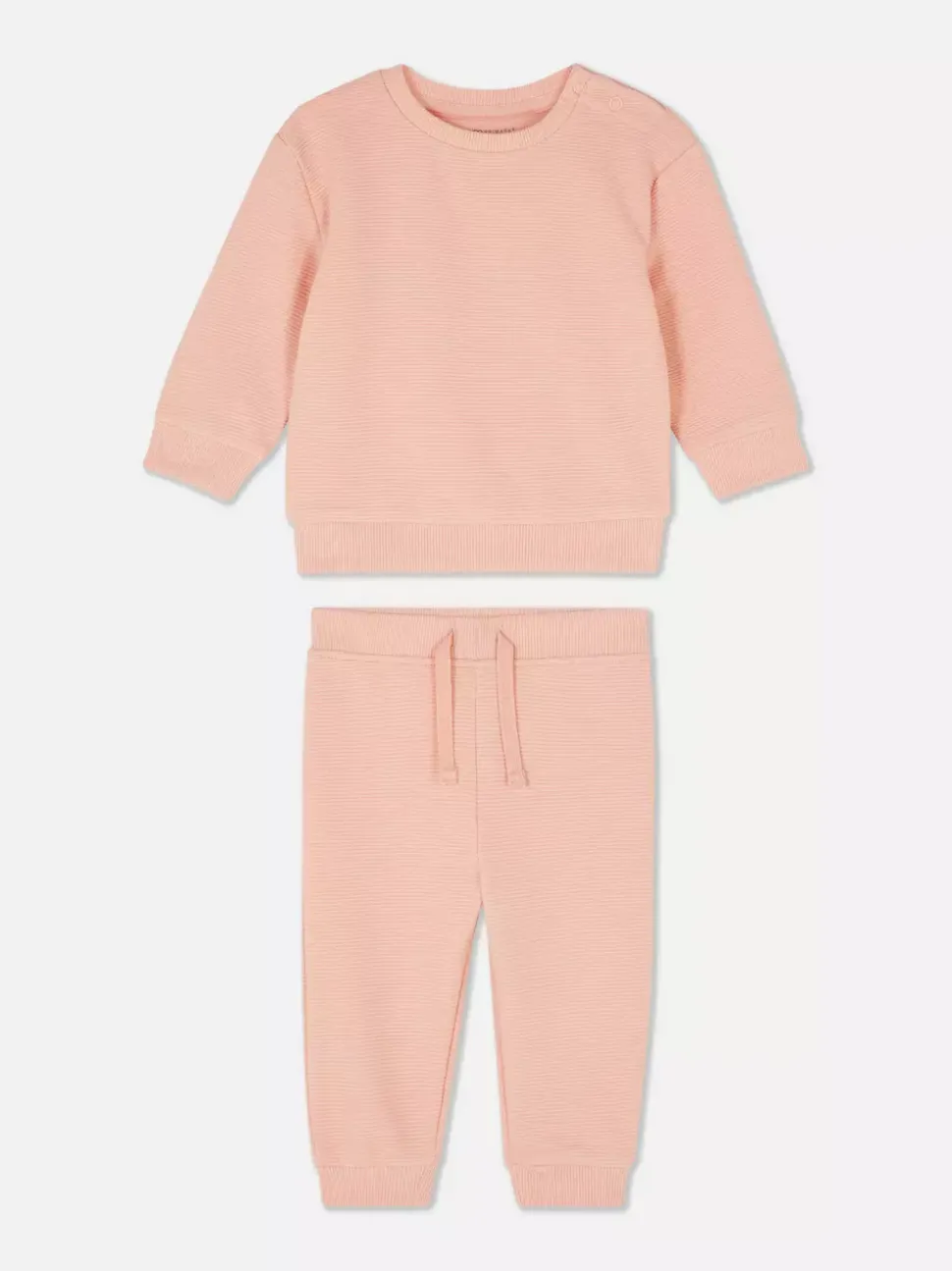 Zestaw z teksturowaną bluzą i spodniami dresowymi