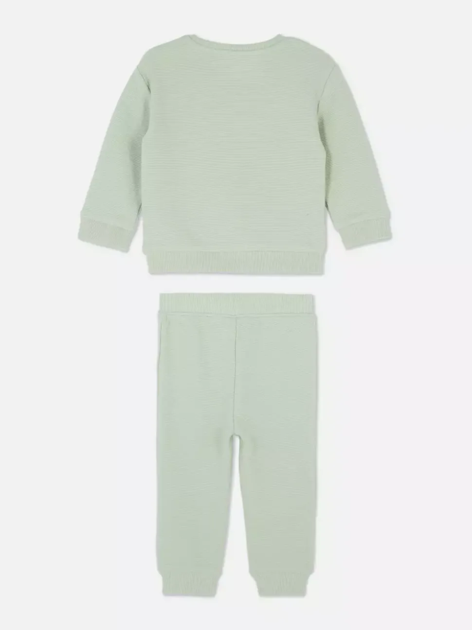 Zestaw z teksturowaną bluzą i spodniami dresowymi