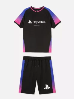 Zestaw z T-shirtem i szortami z motywem PlayStation